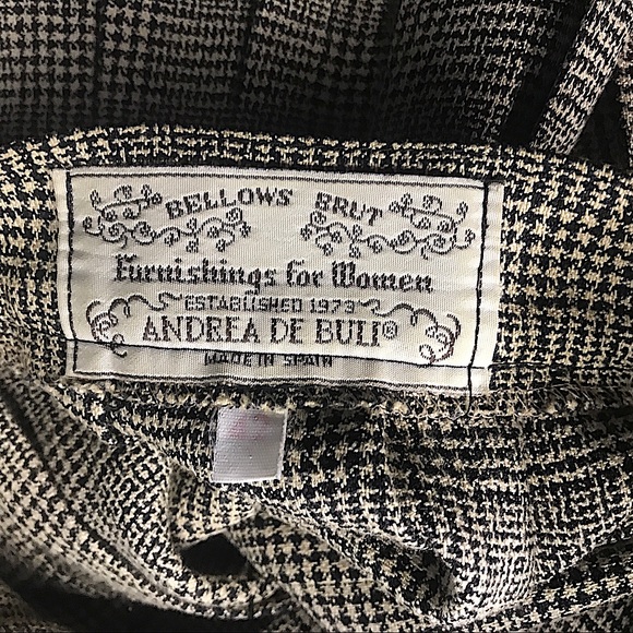 Andrea De Buli Faux Tweed Dark Academia Pleated Skirt Woman’s Size 42 US Size L - Picture 5 of 5